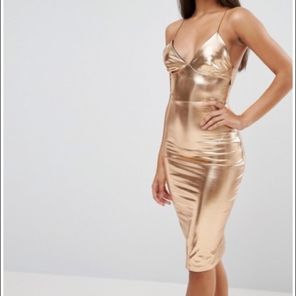 ASOS Dresses & Skirts - ASOS metallic bodycon midi dress